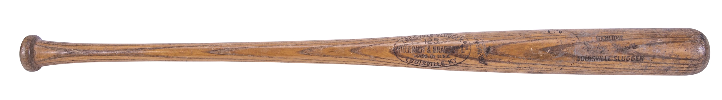 1965-1968 Mickey Mantle Game Used Hillerich & Bradsby M110 Model Bat (MEARS)